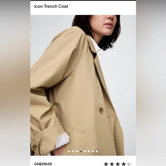 GAP Icon Khaki Tan Trench Coat - Picture 4 of 9